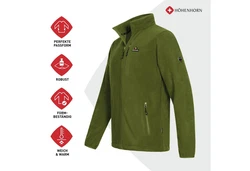 Höhenhorn Eigler Herren Fleece Jacke Full Zip Dunkelgrün/Grün