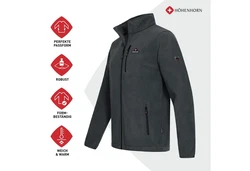 Höhenhorn Eigler Herren Fleece Jacke Full Zip Dunkelgrau/Grau/Hellgrau/Dunkelblau