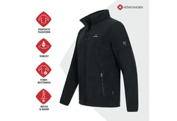 Höhenhorn Eigler Herren Fleece Jacke Full Zip Schwarz/Rot/Dunkelblau/Hellblau
