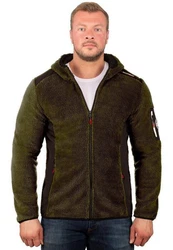 Geographical Norway Fleecejacke Herren Hoodie batufour Kaki