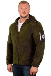 Geographical Norway Fleecejacke Herren Hoodie batufour Kaki