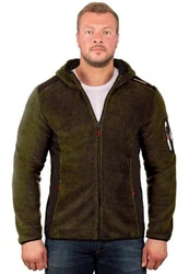 Geographical Norway Fleecejacke Herren Hoodie batufour Kaki