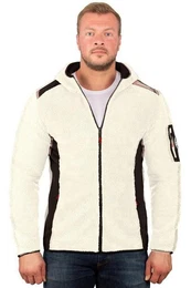 Fleecejacke Herren Hoodie batufour Off White XL besonders weicher Stoff