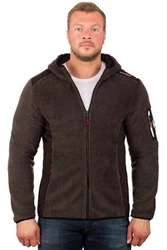 Geographical Norway Fleecejacke Herren Hoodie batufour Grau