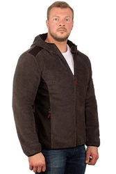 Geographical Norway Fleecejacke Herren Hoodie batufour Grau