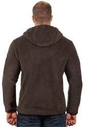 Geographical Norway Fleecejacke Herren Hoodie batufour Grau
