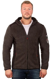 Geographical Norway Fleecejacke Herren Hoodie batufour Grau