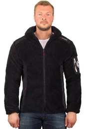 Fleecejacke Herren Hoodie batufour Navy S besonders weicher Stoff