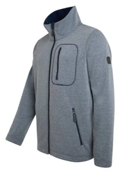 Elkline Fleecejacke Straight On Basic Grau/Dunkelblau