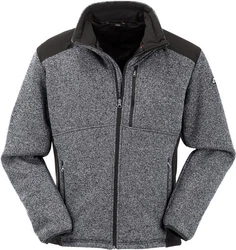 Maul Fleecejacke Brunnthal II-Strickfleecejacke GRAU/SCHWARZ