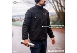 Hhenhorn Fleecejacke Birkkar Herren Jacke Schwarz/Dunkelgrau/Grau