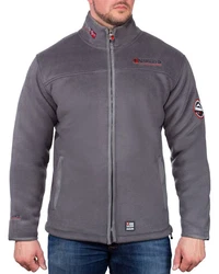 Geographical Norway Fleecejacke Herren Outdoor Jacke baubolt mit Stehkragen Dark-grey/Black