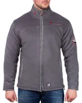 Geographical Norway Fleecejacke Herren Outdoor Jacke baubolt mit Stehkragen Dark-grey/Black