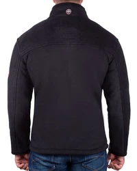 Geographical Norway Fleecejacke Herren Outdoor Jacke baubolt mit Stehkragen Schwarz/Dunkelgrau