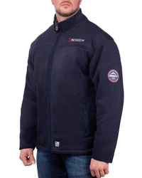Geographical Norway Fleecejacke Herren Outdoor Jacke baubolt mit Stehkragen Navy/Dunkelgrau