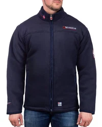 Geographical Norway Fleecejacke Herren Outdoor Jacke baubolt mit Stehkragen Navy/Dunkelgrau