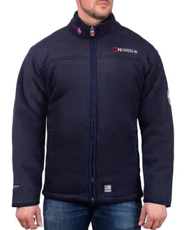 Geographical Norway Fleecejacke Herren Outdoor Jacke baubolt mit Stehkragen Navy/Dunkelgrau Geographical Norway Fleecejacke Herren Outdoor Jacke baubolt mit Stehkragen Navy/Dunkelgrau