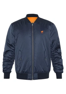 Polo Sylt Blouson Wende-Design Logo-Stitching Dunkelblau/Blau/Hellblau/Orange