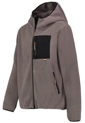 SUBLEVEL Fleecejacke mit Kapuze 