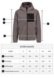SUBLEVEL Fleecejacke mit Kapuze 