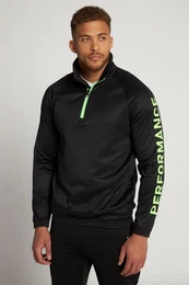 Sweatshirt Sweater Fitness Neon-Akzente Stehkragen