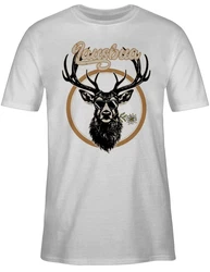 Shirtracer T-Shirt Lausbua Hirschgeweih Mode Oktoberfest Herren Beige/Türkis/Braun/Grau/Gold/Gelb/Creme/Rot