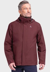 Schöffel Doppeljacke 3in1 Jacket Partinello Dunkelrot/Rot/Bordeaux/Braun/Lila