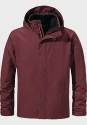 Schöffel Doppeljacke 3in1 Jacket Partinello Dunkelrot/Rot/Bordeaux/Braun/Lila