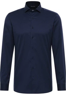 Eterna Langarmhemd SLIM FIT NON IRON Dunkelblau