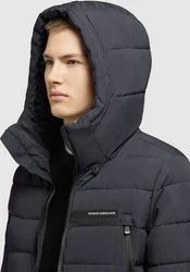 khujo Steppjacke MILOW Schwarz/Dunkelblau/Dunkelgrau