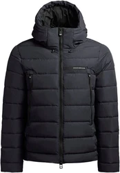 khujo Steppjacke MILOW Schwarz/Dunkelblau/Dunkelgrau