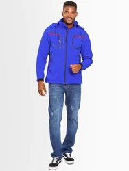 Arctic Seven Herren Designer Softshell Funktions Outdoor Regen Jacke Sport AS088 Blau