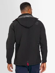 Arctic Seven Herren Designer Softshell Funktions Outdoor Regen Jacke Sport AS088 Schwarz/Rot
