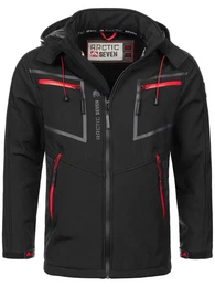 Softshelljacke ASPierr sportliche Outdoor Funktionsjacke mit abnehmbarer Kapuze
