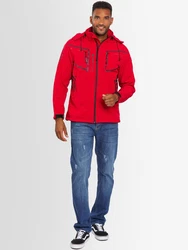Arctic Seven Herren Designer Softshell Funktions Outdoor Regen Jacke Sport AS088 Rot