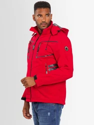 Arctic Seven Herren Designer Softshell Funktions Outdoor Regen Jacke Sport AS088 Rot
