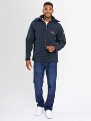 Arctic Seven Herren Softshell Jacke Sport AS087 Blau/Dunkelblau/Rot/Hellblau