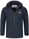 Arctic Seven Herren Softshell Jacke Sport AS087 Blau/Dunkelblau/Rot/Hellblau