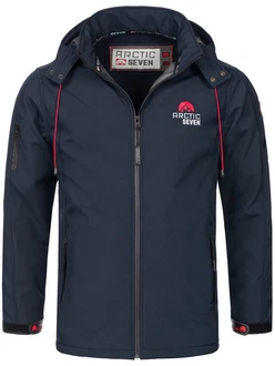 Arctic Seven Herren Softshell Jacke Sport AS087 Blau/Dunkelblau/Rot/Hellblau