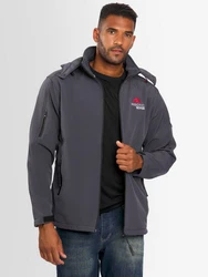 Arctic Seven Herren Softshell Jacke Sport AS087 Dunkelgrau/Grau/Hellgrau/Dunkelblau