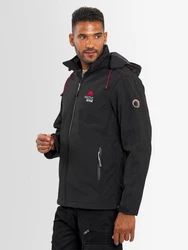 Arctic Seven Herren Softshell Jacke Sport AS087 Schwarz/Dunkelgrau