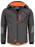 Arctic Seven Softshelljacke ASColori Outdoorjacke Hellgrau/Dunkelgrau/Grau/Orange