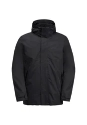 Jack Wolfskin 3-in-1 Funktionsjacke LUNTAL 3IN1 JKT Schwarz/Dunkelgrau/Dunkelblau/Grau