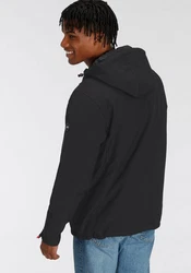 Polarino Winterjacke für kalte Temperaturen mit Kapuze Schwarz/Rot