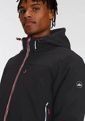 Polarino Winterjacke für kalte Temperaturen mit Kapuze Schwarz/Rot