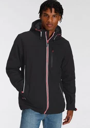 Polarino Winterjacke für kalte Temperaturen mit Kapuze Schwarz/Rot