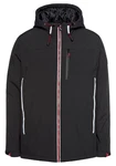 Polarino Winterjacke für kalte Temperaturen mit Kapuze Schwarz/Rot