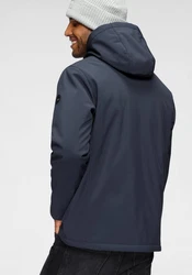 Polarino Winterjacke für kalte Temperaturen mit Kapuze Dunkelblau/Dunkelgrau