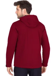 Trigema Softshelljacke Klassische SoftshellKapuzenjacke Dunkelrot/Bordeaux/Rot