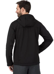 Trigema Softshelljacke Klassische SoftshellKapuzenjacke Schwarz/Grau